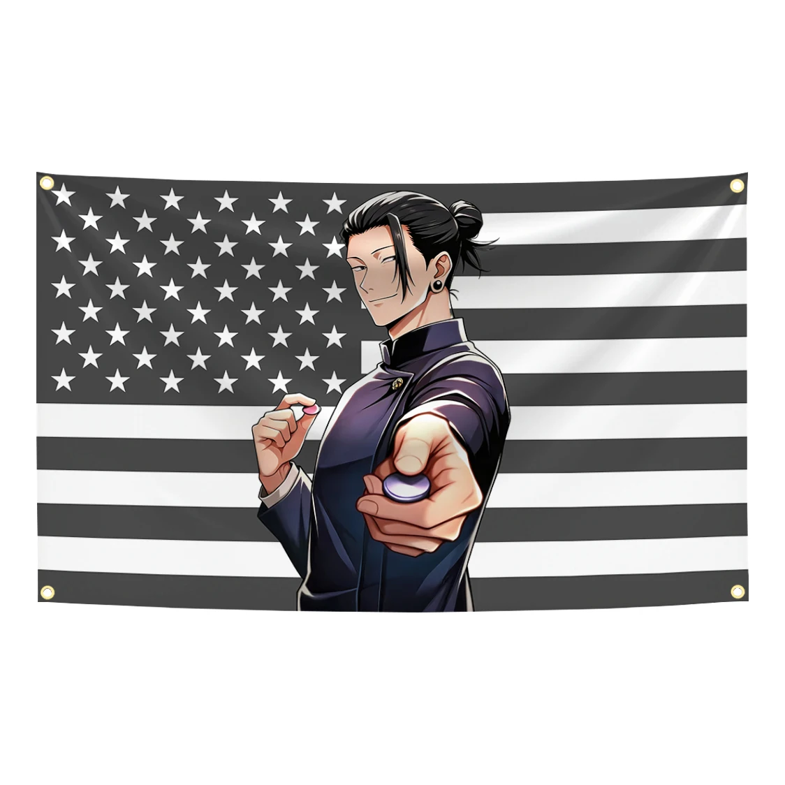 60x90cm 90x150cm 120x180cm Geto Suguru Anime American Flag Jujutsu Kaisens Tapestry JJK Wall Banner Flags for Bedrooms Decor