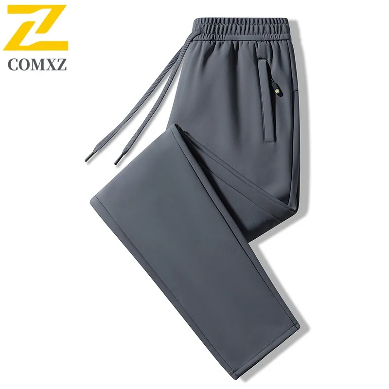 الرجال الجرافين الحرارية السراويل الطويلة صوف مبطن الشتاء السراويل مقاوم للماء يندبروف سماكة للمشي لمسافات طويلة التزلج لباس غير رسمي #5