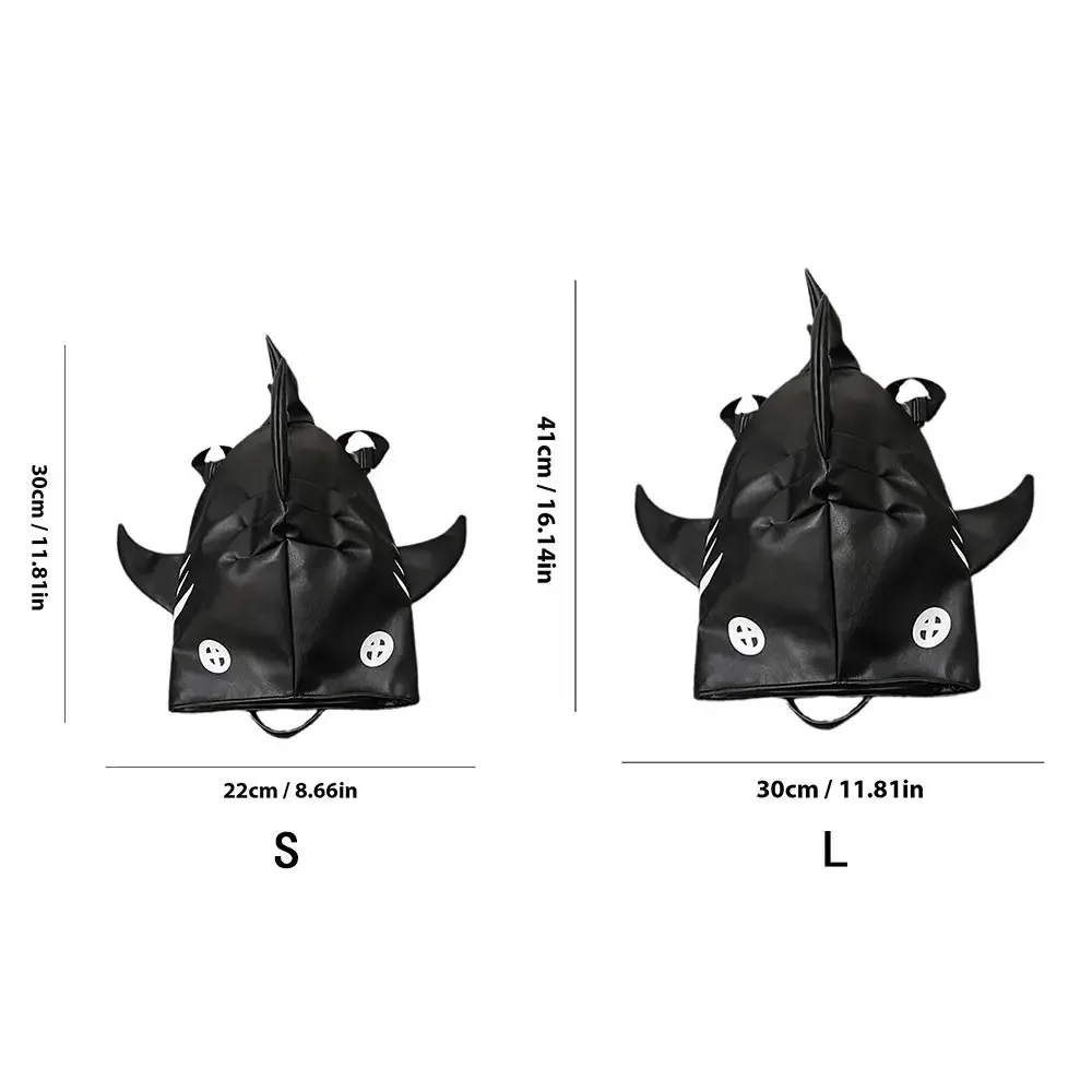 Large Capacity Shark School Bag, Travel Bag, Personalized Shark Shape Backpack, Adjustable Strap, PU Leather Shoulder Bag