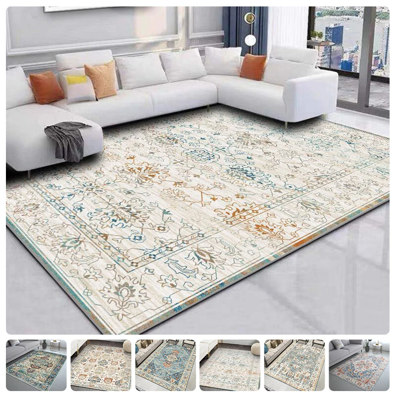 Printed European Style Carpet Living Room Foot Mat Bedroom Rug Kitchen Carpet Home Decor  Fluffy Soft Floor Mat Rectangle Home