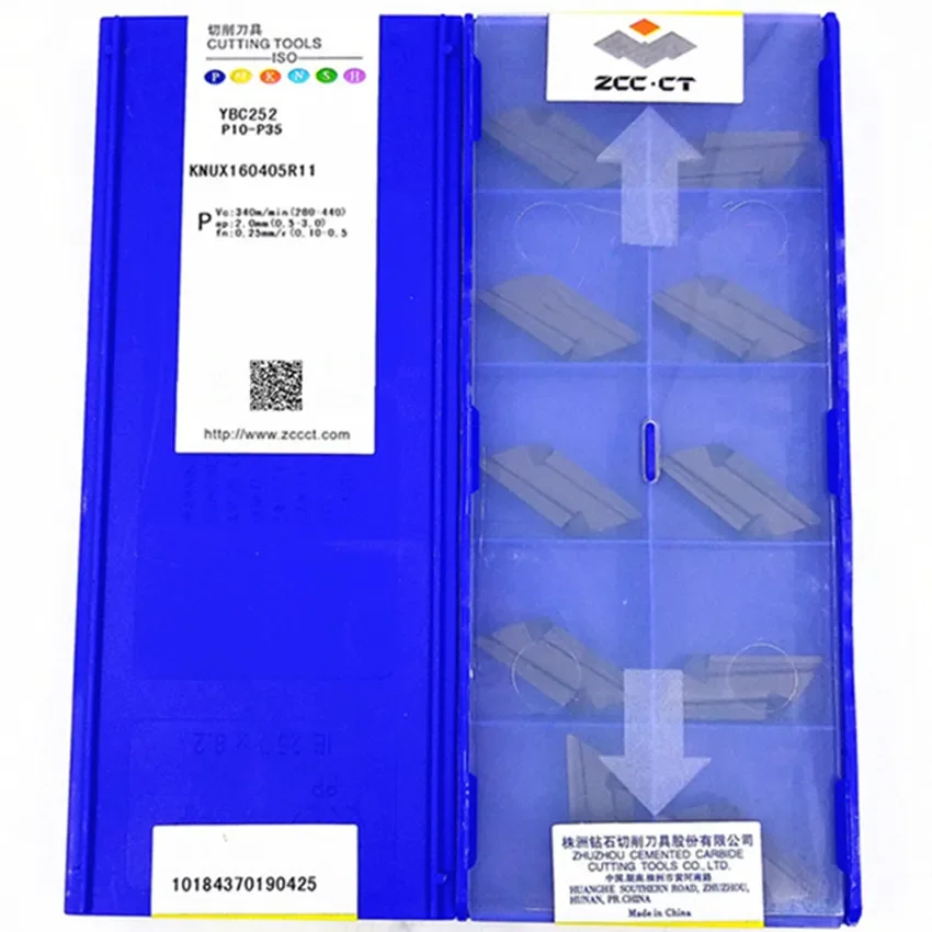 ZCC.CT KNUX160405R11 YBC251/KNUX160405L11 YBC251/KNUX160405R11 YBC252/KNUX160405L11 YBC252 ZCC CNC inserti in metallo duro 10 pz/scatola