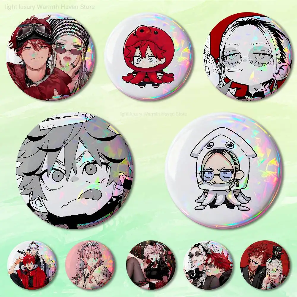 

Manga G-Gokurakugais 58mm 44mm HD Print Brooch Badges Pretty Derby Round Display Brooches Lapel Pins