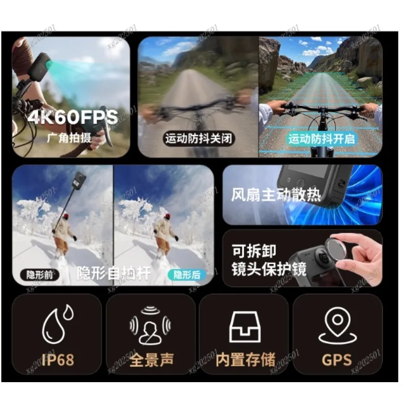 KanDao QooCam 3 Waterproof 8K 360 Action Camera Dual 1/1.7