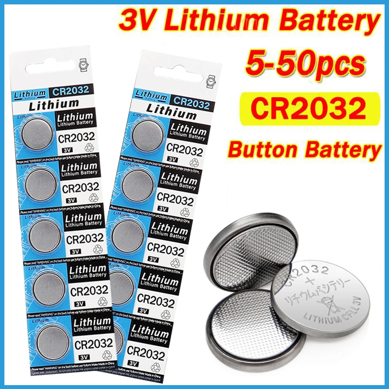 5-50pcs Original CR2032 CR 2032 3V Lithium Button Battery For Watch Calculator Clock Remote Control Toys Button Coins Cell