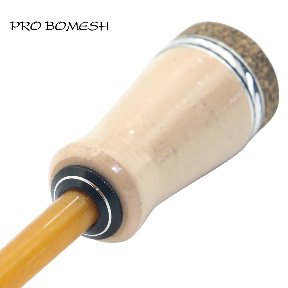 Pro Bomesh Holz Spinning Casting Reel Sitz Split 3A Kork Griff Kit DIY Forelle Angelrute Gebäude Komponente Reparatur Zubehör – Detail 9