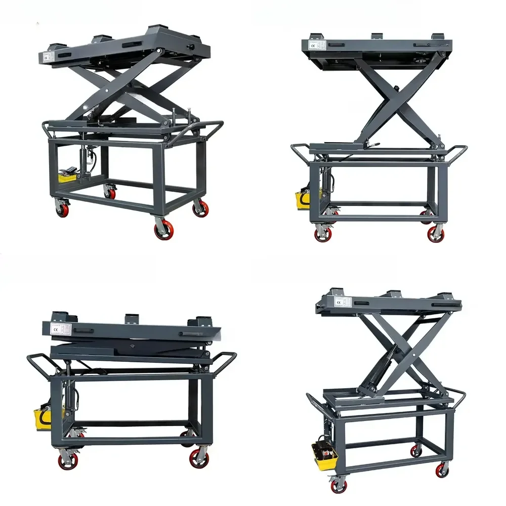 New energy vehicle battery lift electric battery disassembly and maintenance pneumatic lifting platform trolley