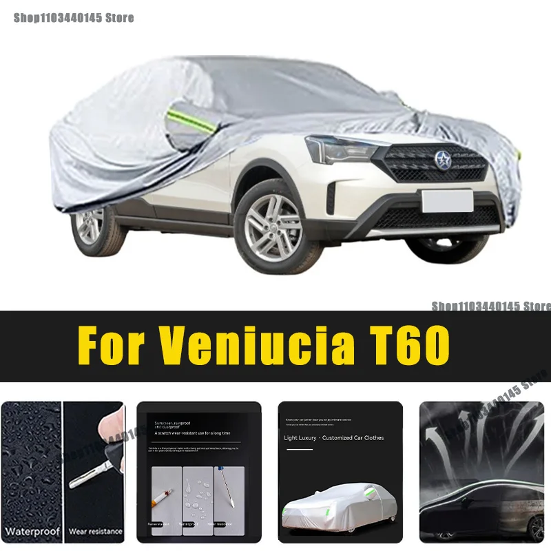 

Full Car Covers Outdoor Sun UV Protection Dust Rain Snow Oxford cover Protective For Veniucia T60 Accessories car umbrella