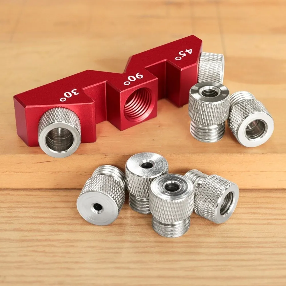 Woodworking Jig For Angled And Straight Blind Holes-Tool For 90°& 45° Chamfering, Doweling, Centered Drilling Joint-A27I