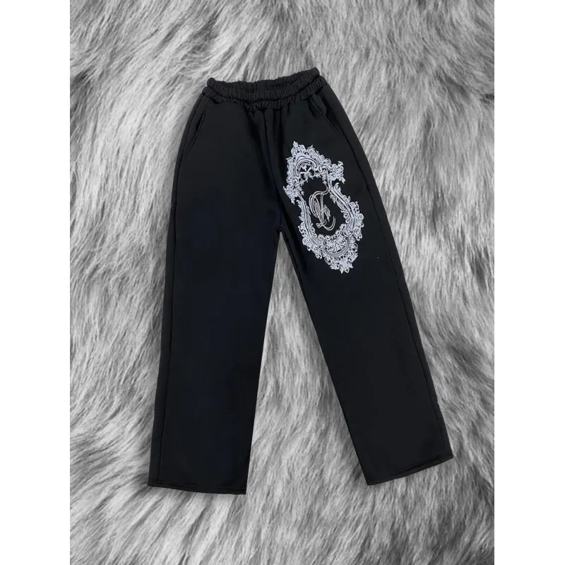 الشارع الأمريكي الهيب هوب Sweatpants الخريف جديد فضفاض مستقيم الساق للجنسين عارضة السراويل