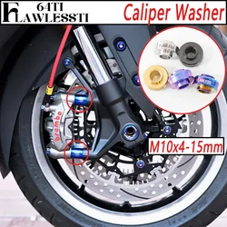 FLAWLESSTI M10x5-15 mm Gr5 Titanium Brake Caliper Washer For Brembo M50 M50S GP4-RS GP4-RX M4 M4.34 M4.32 108mm