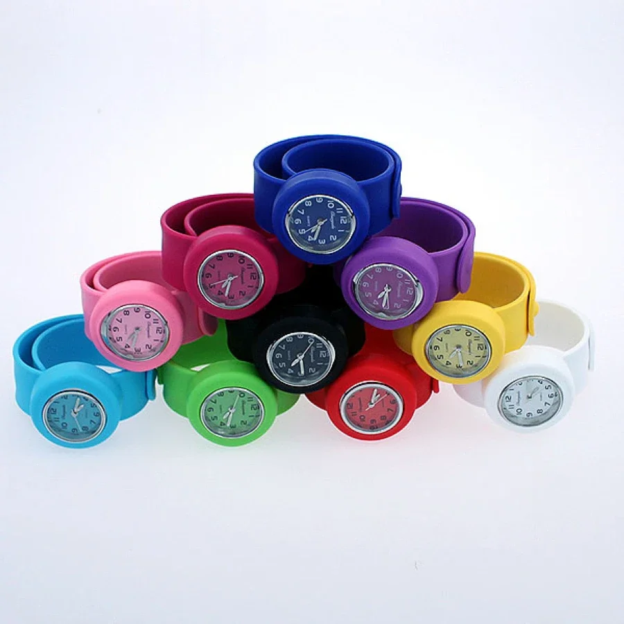 

10Pcs Boy Girls Jelly Candy Slap Student Quartz Sports Party Gifts Analog Wristwatch Kids Watches