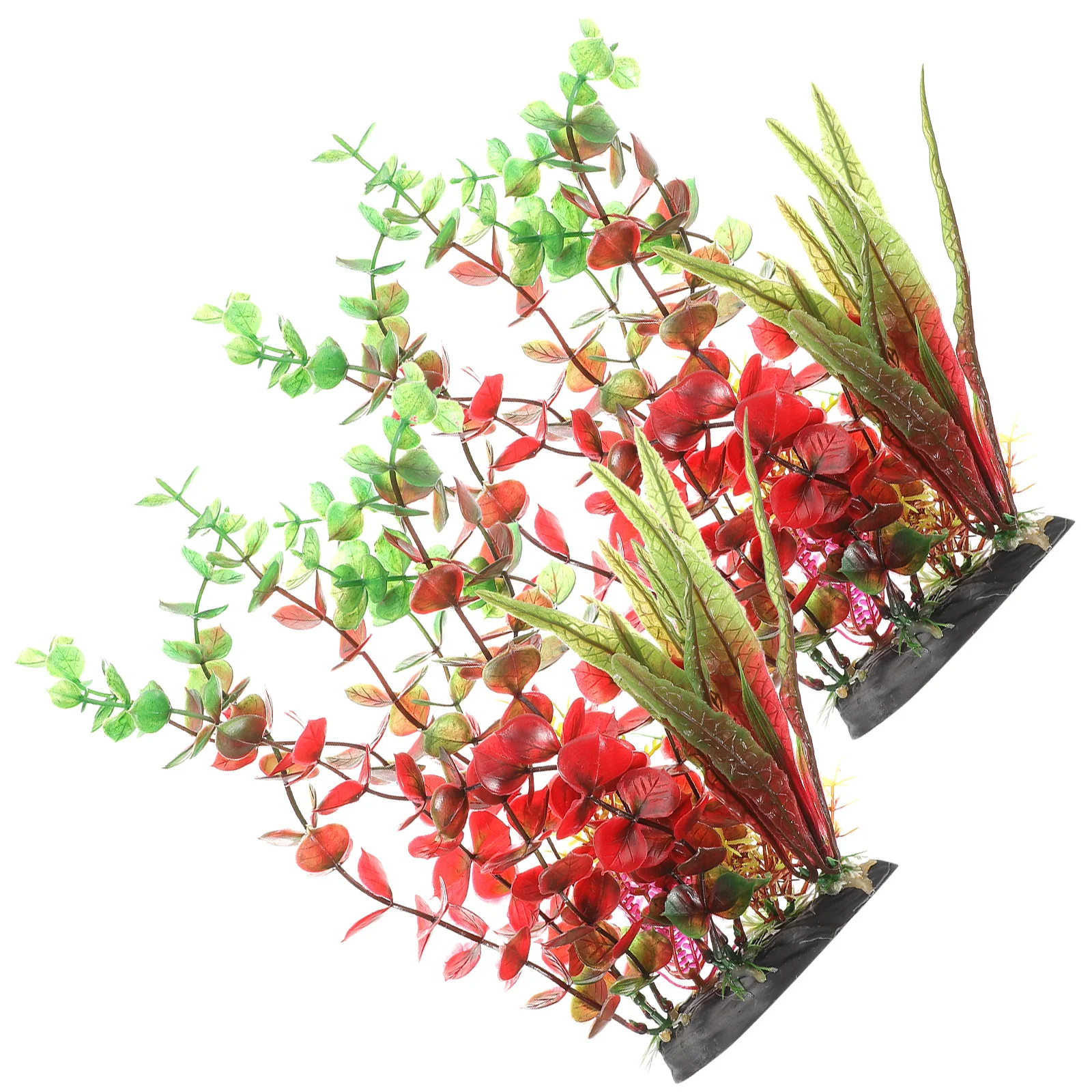

2Pcs Plastic Aquarium Decor Lifelike Fake Plant Exquisite Design Fish Tank Accessories Realistic Appearance Aquarium Decor