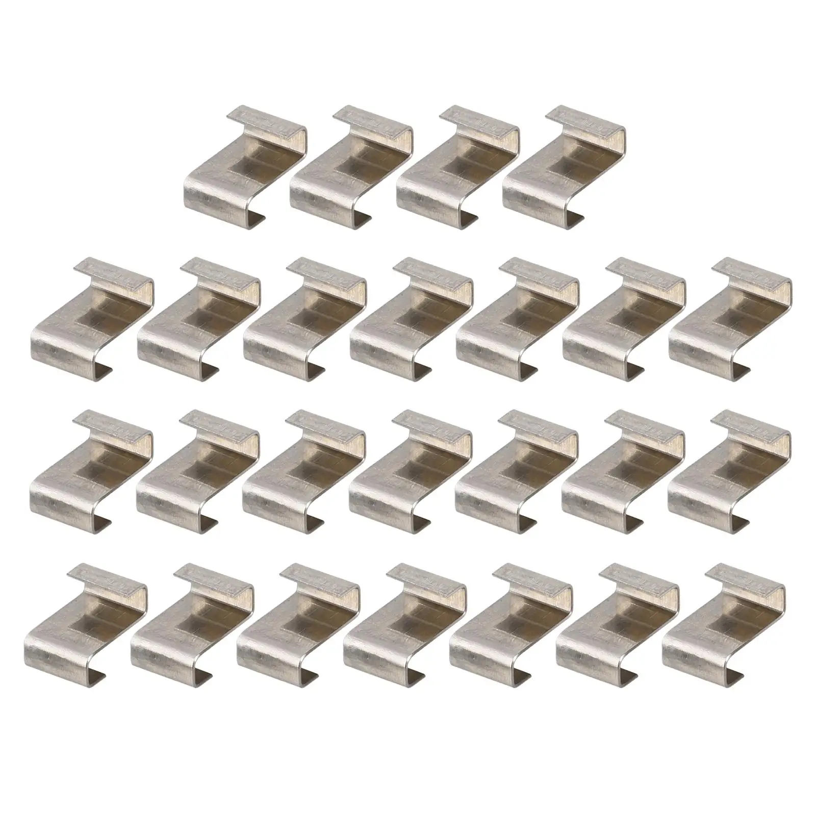 Greenhouse Glass Z Clips Overlap Fixing Stainless Steel Window Panel Clamps for Glass Greenhouse Outdoor 25 Piece Set