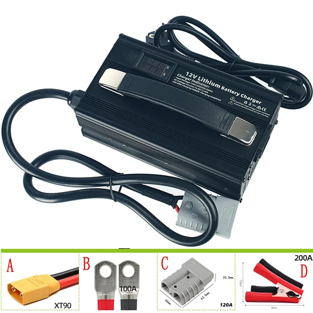 48V 20A Lithium Battery Charger 58.4V 20 Amp  LiFePO4 Battery Smart Charger Used for 16S 48V 80ah 100ah 120ah 150ah 200ah 