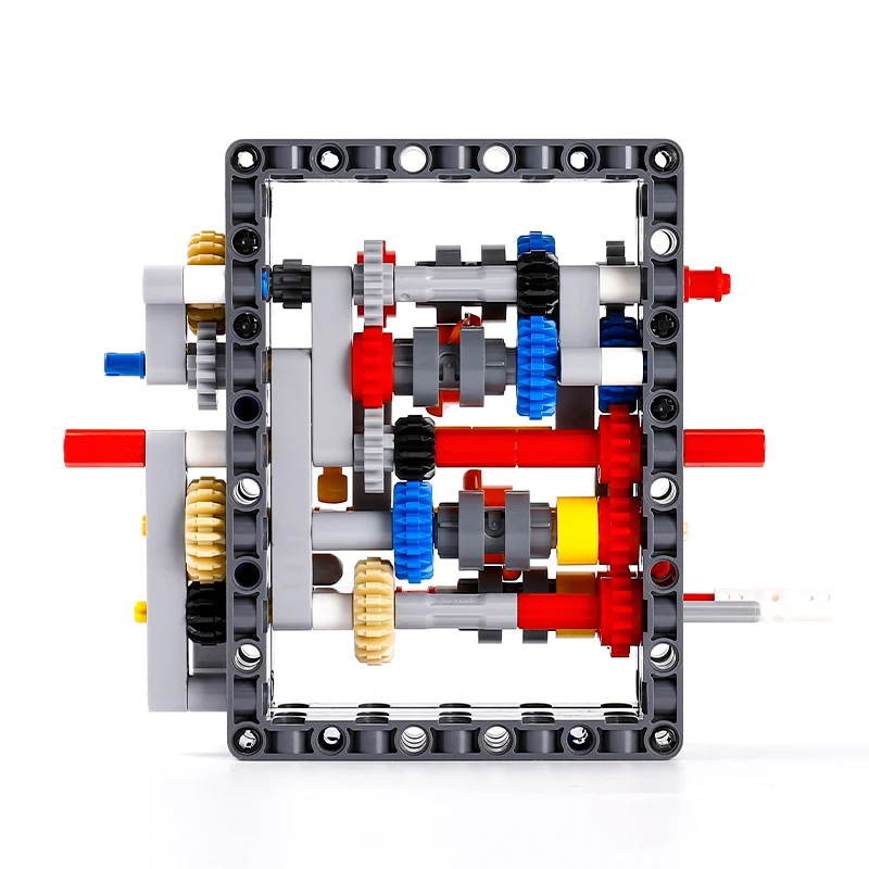 Moc 135 peças ultra-compacto 8 + n + r-velocidade modelo sequencial blocos de construção engrenagens transmissão de velocidade caixa de velocidades tijolos técnicos brinquedos