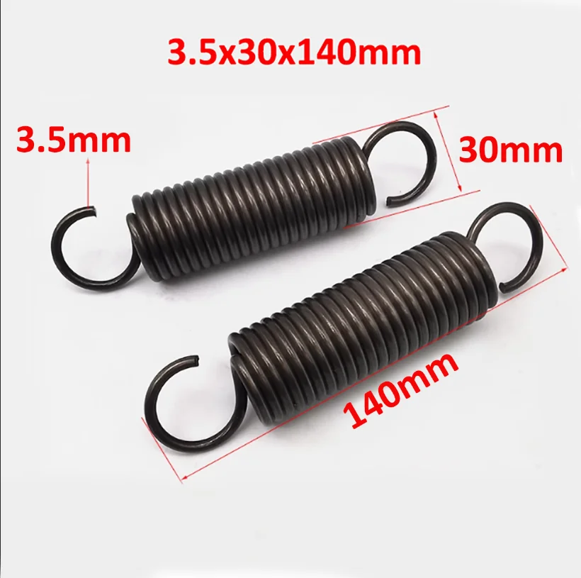 

Large Expansion Springs Wire Diameter 3.5mm Spring Steel Dual Hooks Extension Tension Springs OD 30mm Length 90mm-300mm