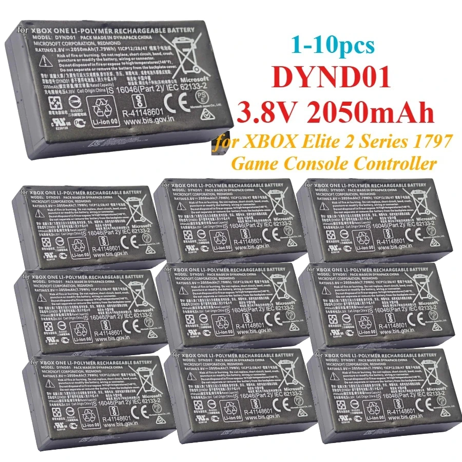1-10pcs/lot DYND01 3.8V 2050mAh for XBOX Elite 2 Series 1797 Game Console Controller Battery Capacitor Integrated Circuit chip