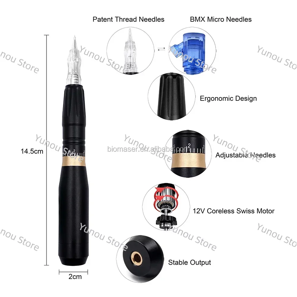 Black Pearl Scalp Micropigmentation Semi Permanent Makeup , Dermografo Eyebrow Microblading Machine for Permanent Makeup P300