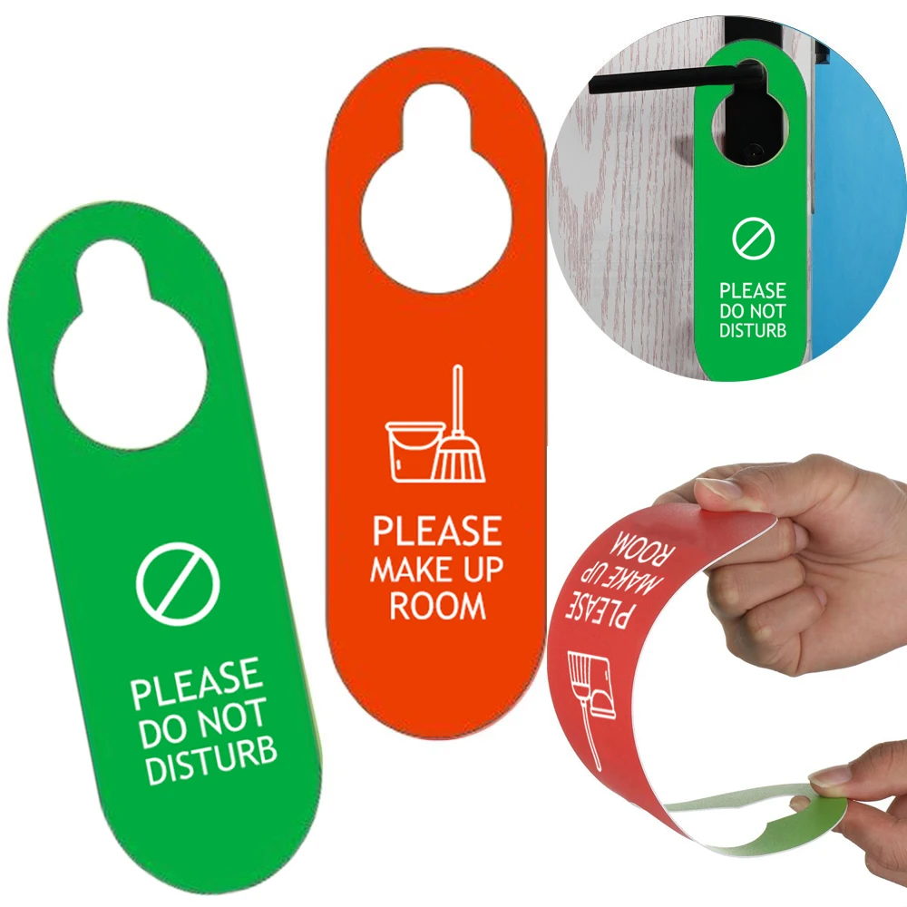 Make up Room Hotel Bulletin Board Do Not Disturb Signs Door Hanger Tags Door Knobs Hanger Pendant Cleaning Label