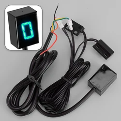 Motorcycle Bike Universal Motor Green Color Digital Gear Indicator Display Shift Lever Sensor 5 Speed