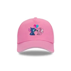 Stitch Hat Print Cartoon Peaked Cap Summer Travel Sun Hat Men's and Women's Fashion Baseball Cap Boys Girls Anime Kawaii Cartoon