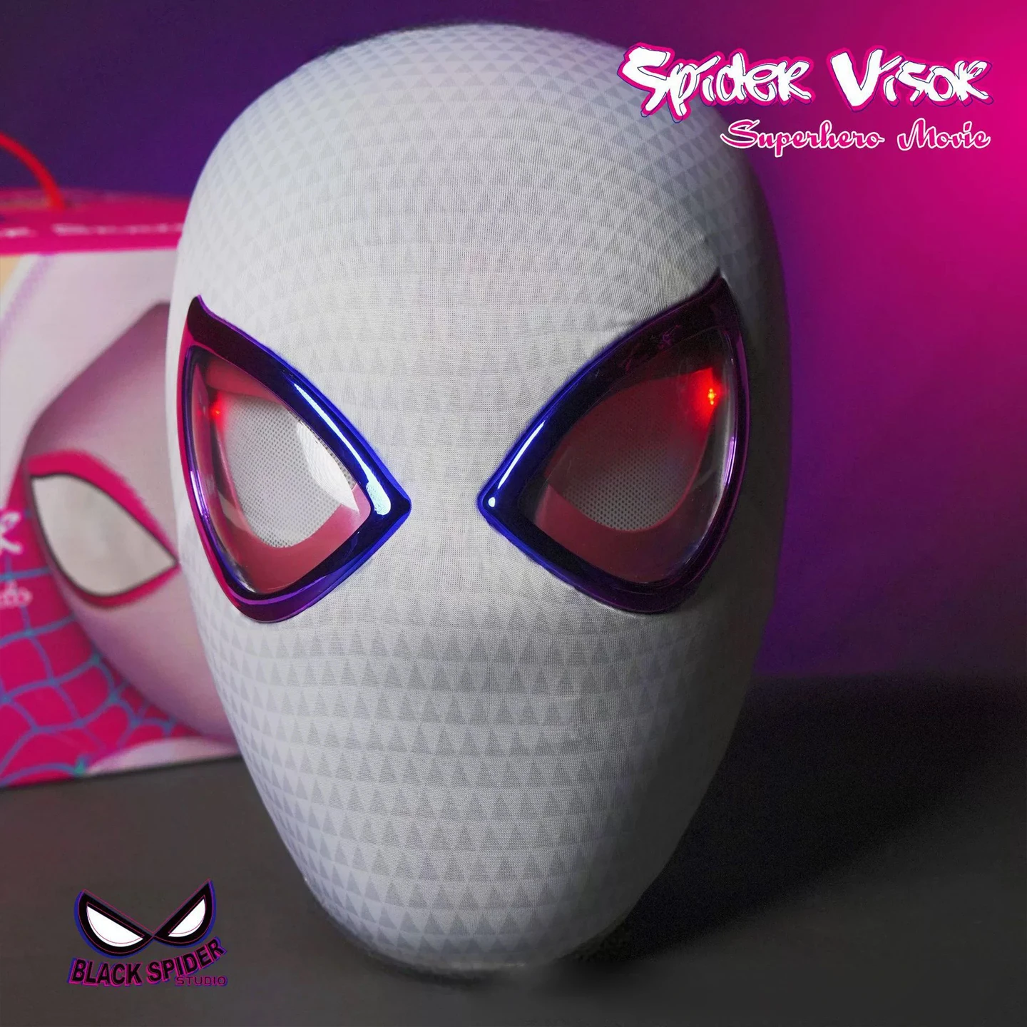 Gwen Glowing Mask Touch Control Wearable Helmet Role Play Costume Accessory Fan Collection Gift For Enthusiast