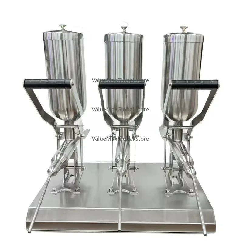 

Top Sale 3 Tanks Manual Bakery Shop Use Fruit Jam Cream Donut Pastry Filling Commerical Filler Machine on Sale