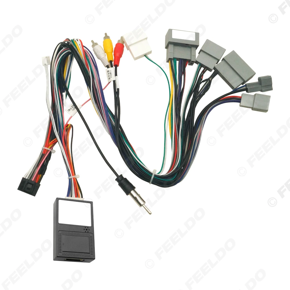 

FEELDO Car Audio 16pin Wiring Harness Wire cable For Honda Elysion 2012/2015 Stereo Installation Wire Adapter