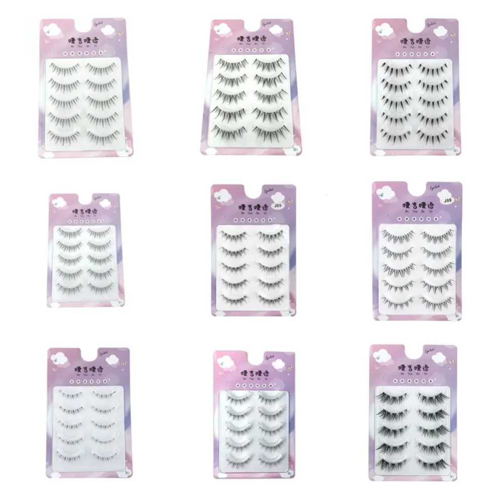 Reusable Wispy Full Strip Lashes DIY 5-12mm Eyelashes Extension Eyelash Extensions Fluffy Comic Style Grafting Eyelashes Daily