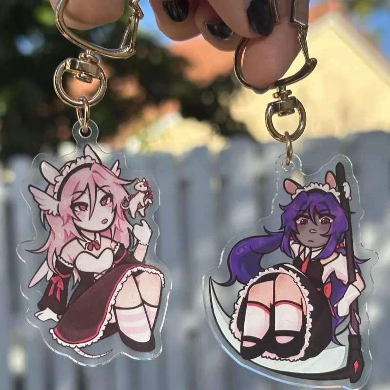 Game Content SMP Character Keyring, Double Side Print Acrylic Charm, Backpack Ornament Gift for Otaku Collectors