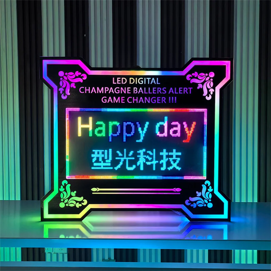 

Nightclub App Controlled Programmable DIY LED Message Board Sign Nightclub APP DIY Message Billboard Sign Wine Display Holder