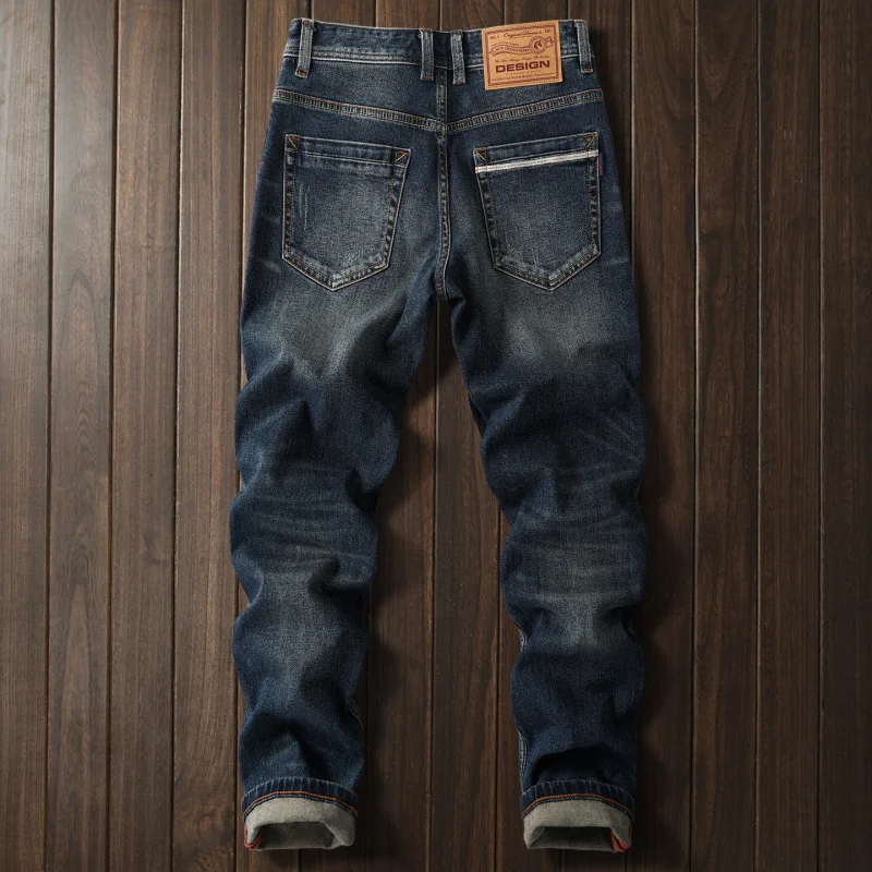 

Новые мужские джинсы 2026 года: прямые, универсальные, повседневные, премиум-класса, зауженные, винтажные, синие, модные, длинные брюки