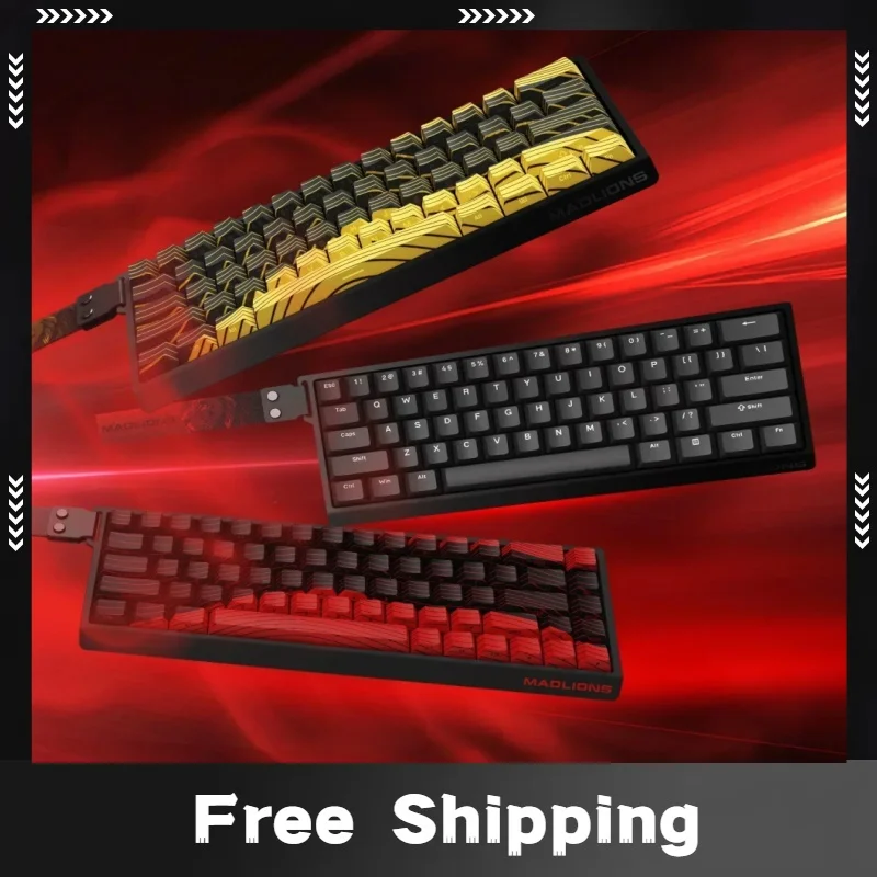 

Механическая клавиатура Madlions MAD68He MAD60He с магнитным переключателем Mad60He, проводная клавиатура MAD68, клавиатура для киберспорта, геймера, подарки