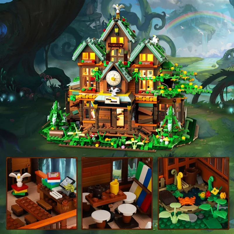 Time House Klassische Szene Straßenansicht Mini-Baustein-Set - Kreatives Bausteinspielzeug für Kinder Architektonisches Hausmodell-Bausatz Geschenk