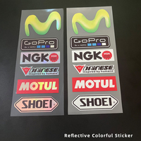 Motorcycle Racing Sponsor Sticker Modification Sticker Electric Scooter Helmet Cover Scratches Waterproof Reflective Decal Refit