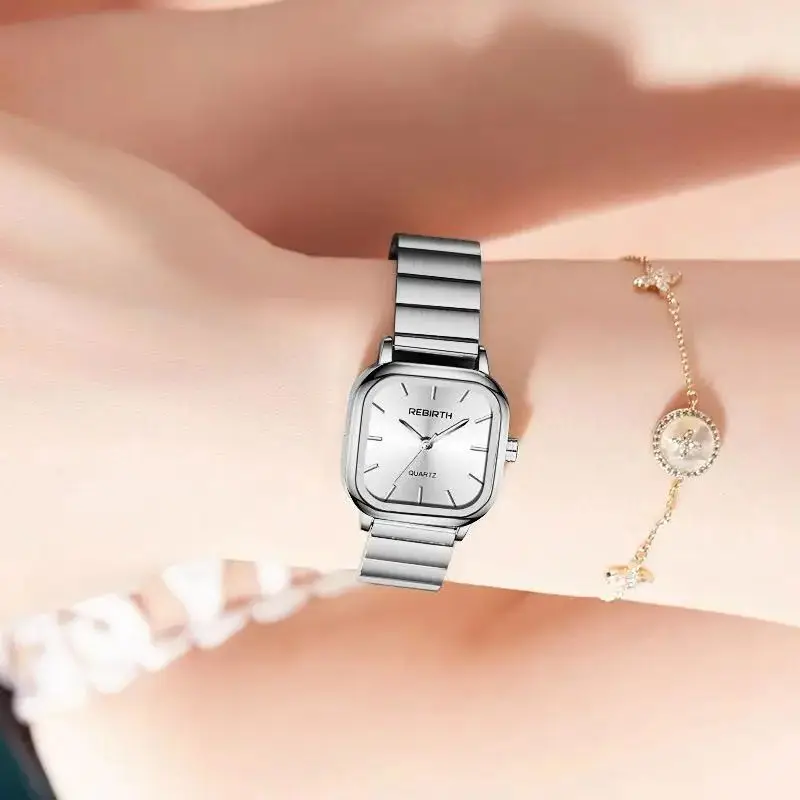 

Rebirth brand luxury quartz watch for women women watch ins retro elegant stainless steel strap relojes para damas ladies watch