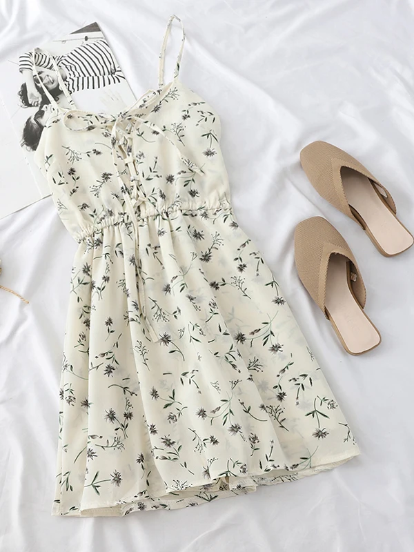 Floral Casual Jumpsuit for Women Tie Waist ort Pants Street Sle Loose Fit Regular Thin Summer Collection