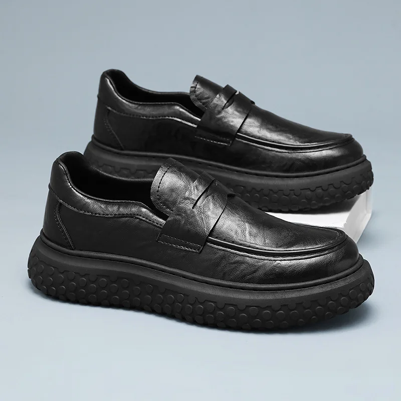 

Мужские весенне-осенние модные повседневные туфли-мокасины: удобные и универсальные кожаные туфли для мужчин