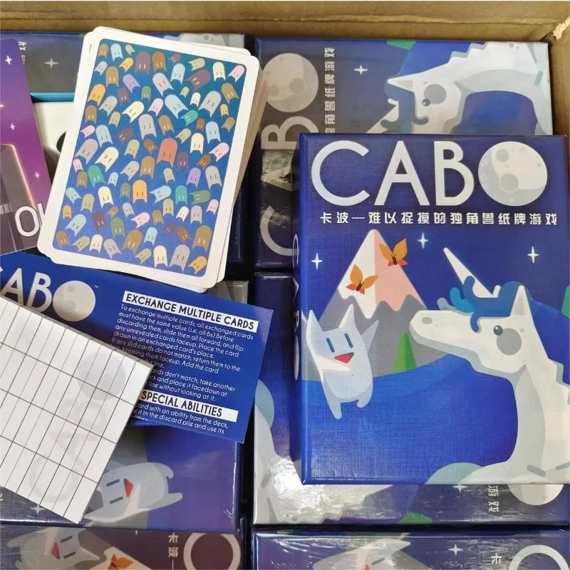 

Настольная игра CABO, двуязычная карта, 2-4 кабо, кабо-единорог, карта для взрослых и детей, праздничная настольная игра