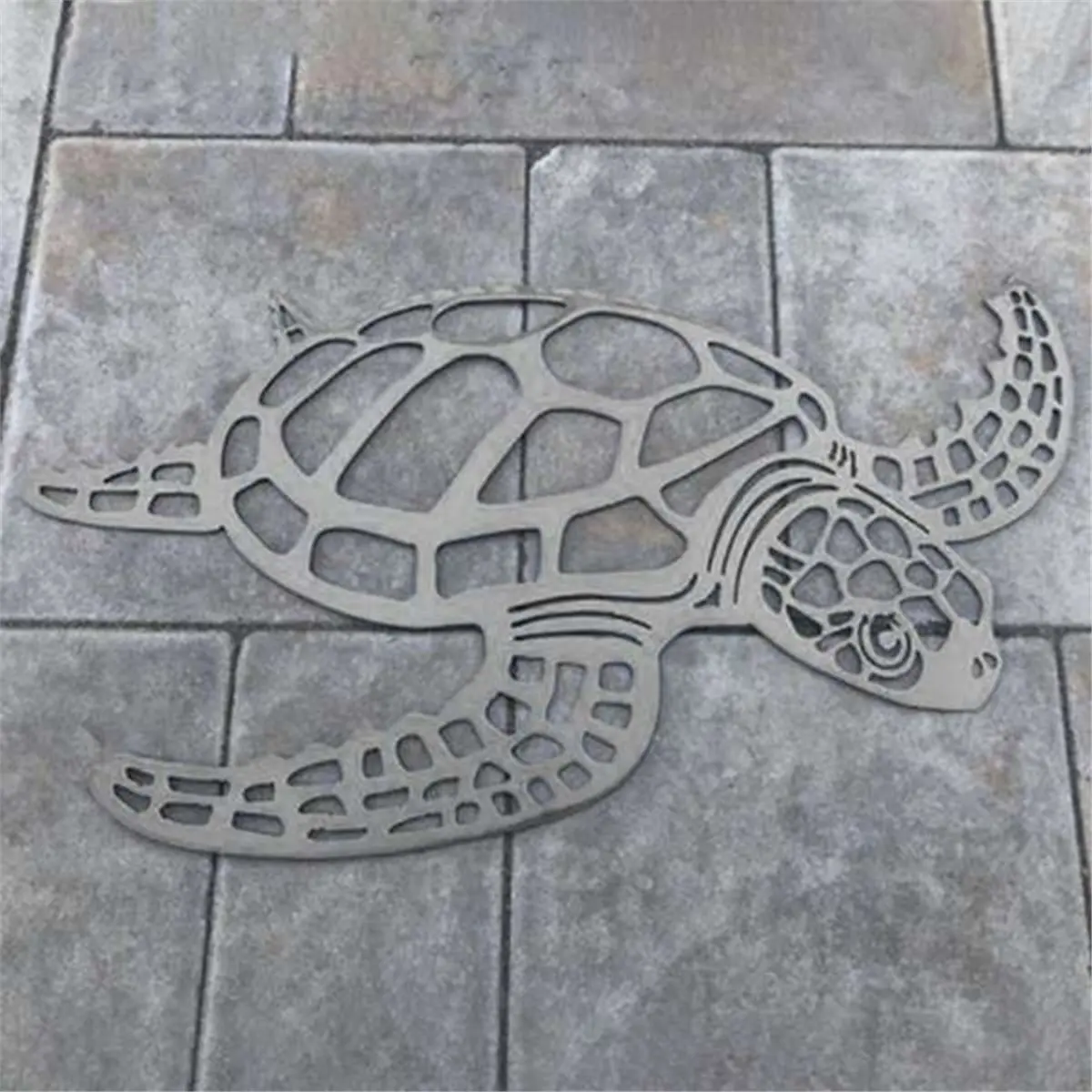 Mediterranean Style Metal Sea Turtle Wall Art for Indoor Living Room Decor