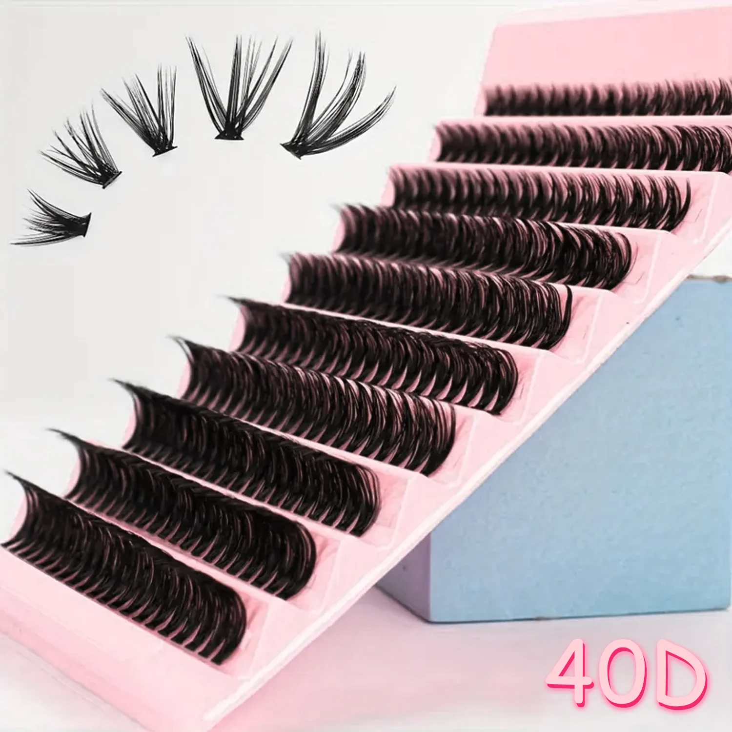 272 مجموعات من 100D الرموش الصناعية المنك D حليقة ملحقات رمش طبيعي الروسية قطاع الرموش الفردية ماكياج أداة