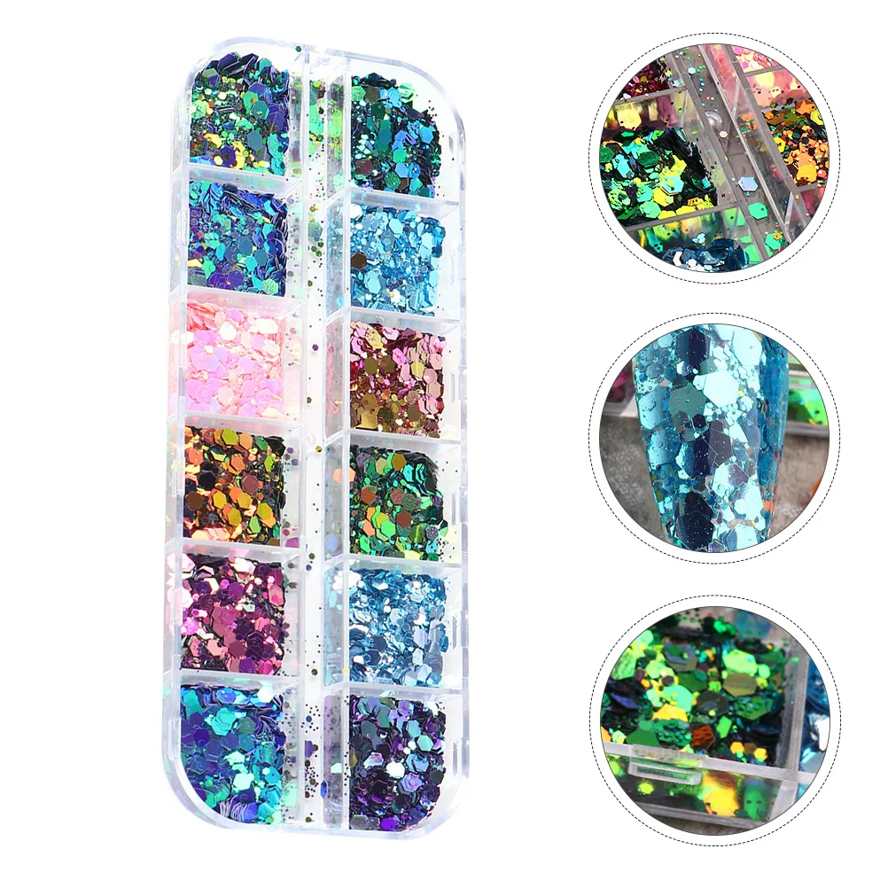 

1 Box Chameleon Holographic Glitter Nail Powder for Shiny Nail Art Design DIY Manicure Decorations Sparkling Pigment