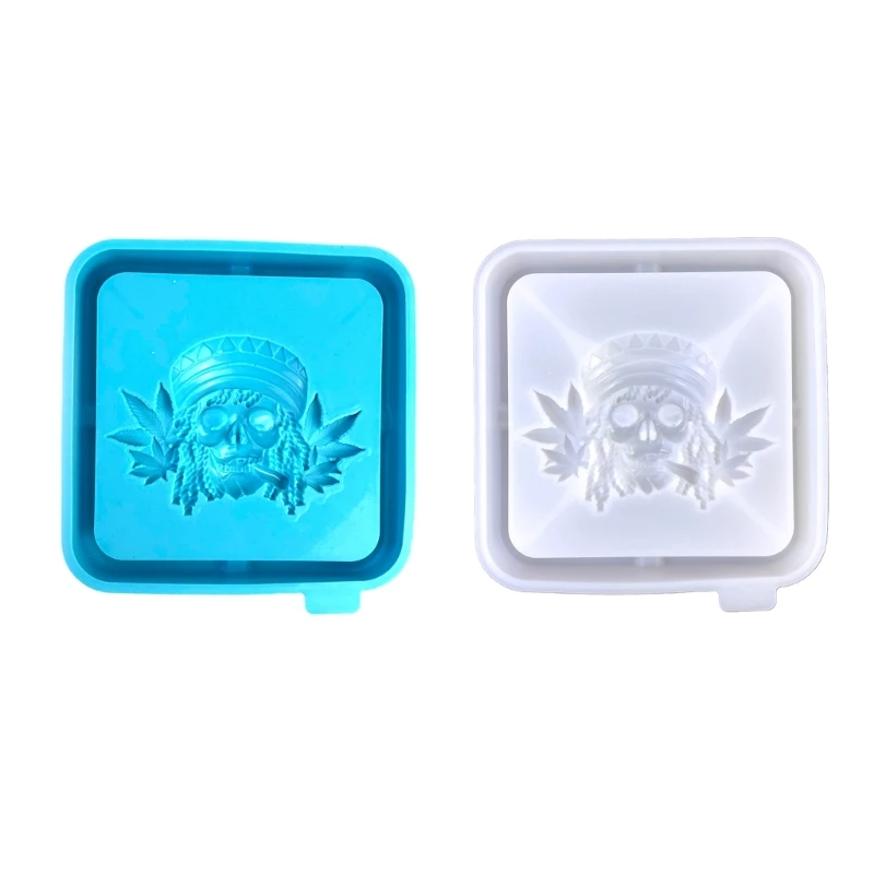 

Skull Leaf Ashtray Mold DIY Crafts Mould Home Ornament Silicone Casting Molds Dropsale