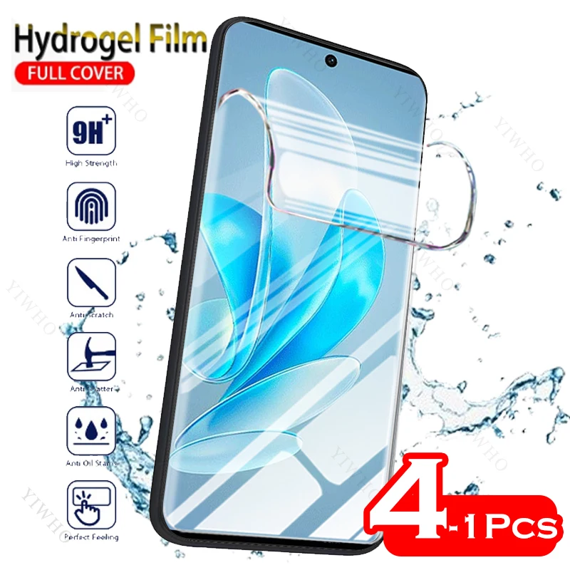 4-1psc Front Safety Hydrogel Film for Vivo V29 V 29 V2250 Protective Screen Protectors Clear Transparent Film Not Tempered Glass