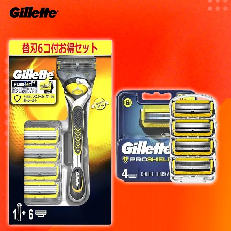 Gillette Fusion 5 PROSHIELD Chill Бритва Охлаждающая смазка Ультратонкое 5-слойное лезвие Нежный станок для глубокого бритья для мужчин