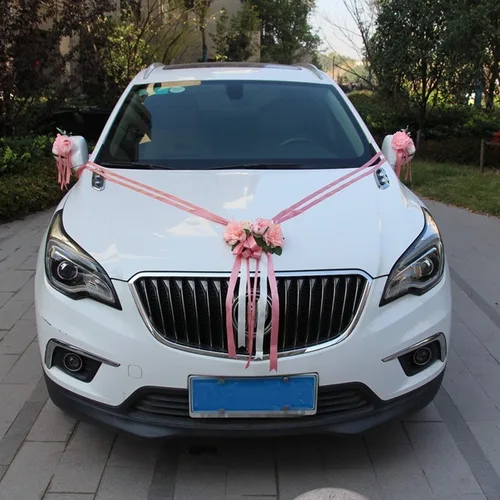 Imagen 2 del producto Conjunto de flores de simulación de boda para decoración de coche