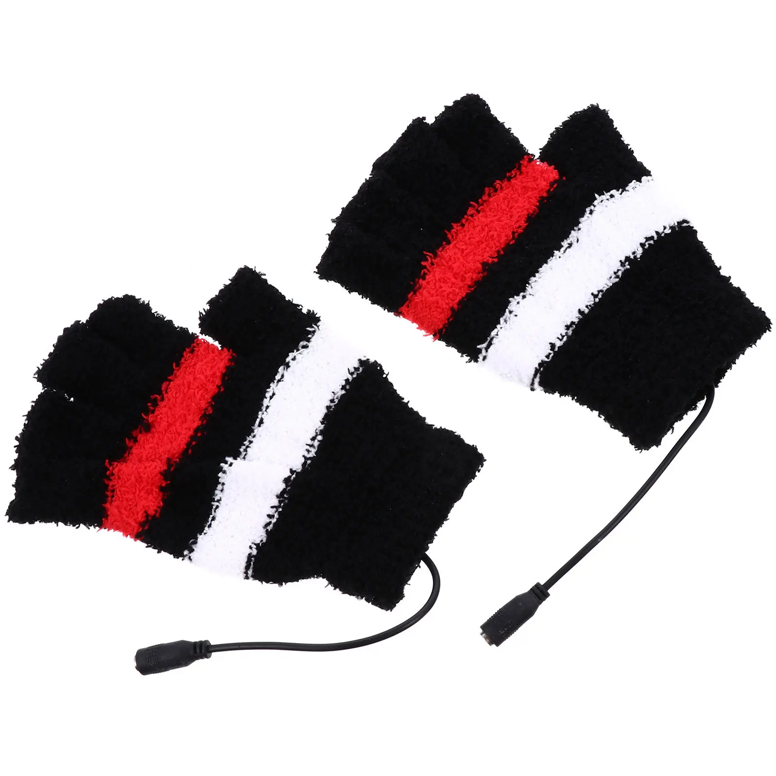 

1Pair USB Thermal Heated Gloves Woolen Half Finger Design Gloves Hand Warmer for Outdoor Typing