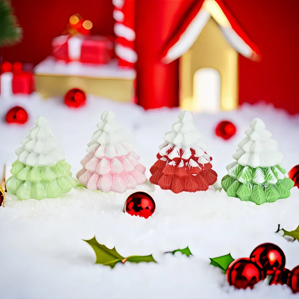New Cute Resin 3D Mini Christmas Tree Gloves Planar Flatback Cabochans Flatbacks Craft Supplies Kawaii Accessories Charm DIY