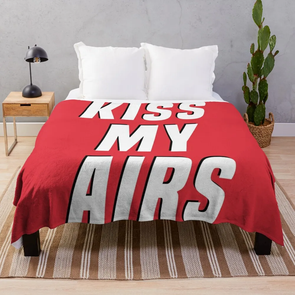 Kiss my Airs Infrared Throw Blanket Furry Stuffeds Plaid on the sofa Sofa Quilt Blankets