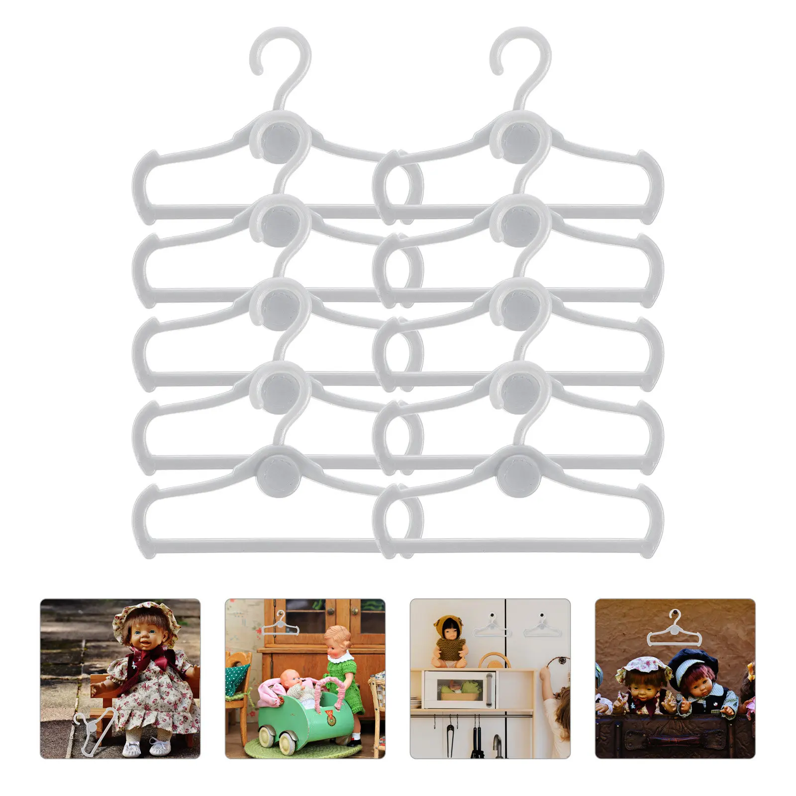 

100 шт. миниатюрных пластиковых вешалок для одежды с бантом, для детской комнаты, для демонстрации платьев в шкафу
